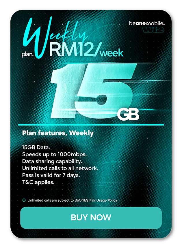 Weekly Plan – 15GB RM12/week